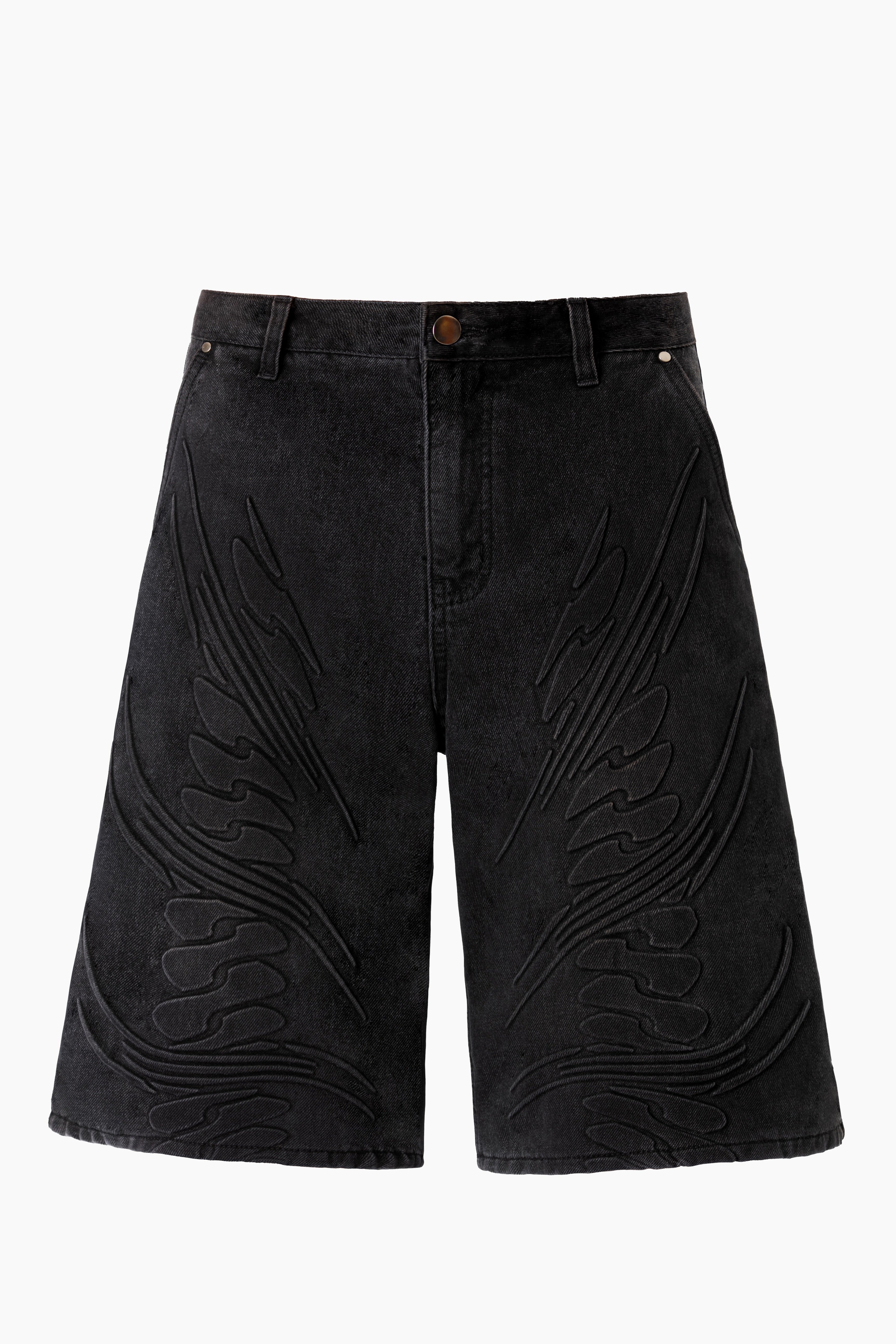 Silverback Embossed Denim Shorts